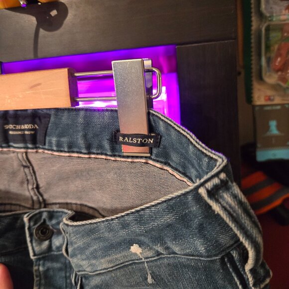 SCOTCH & SODA RALSTON'S PAINTER DISTESSED STRAIGHT DENIM US 29/32 - Picture 3 of 7